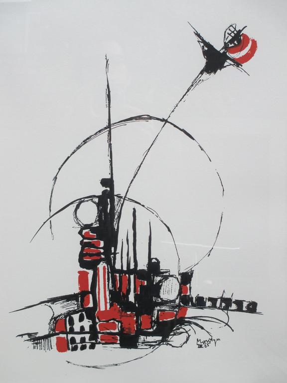 Jan Montyn, Oorlogsprotest, Kleurenlitho verkocht voor € 75!