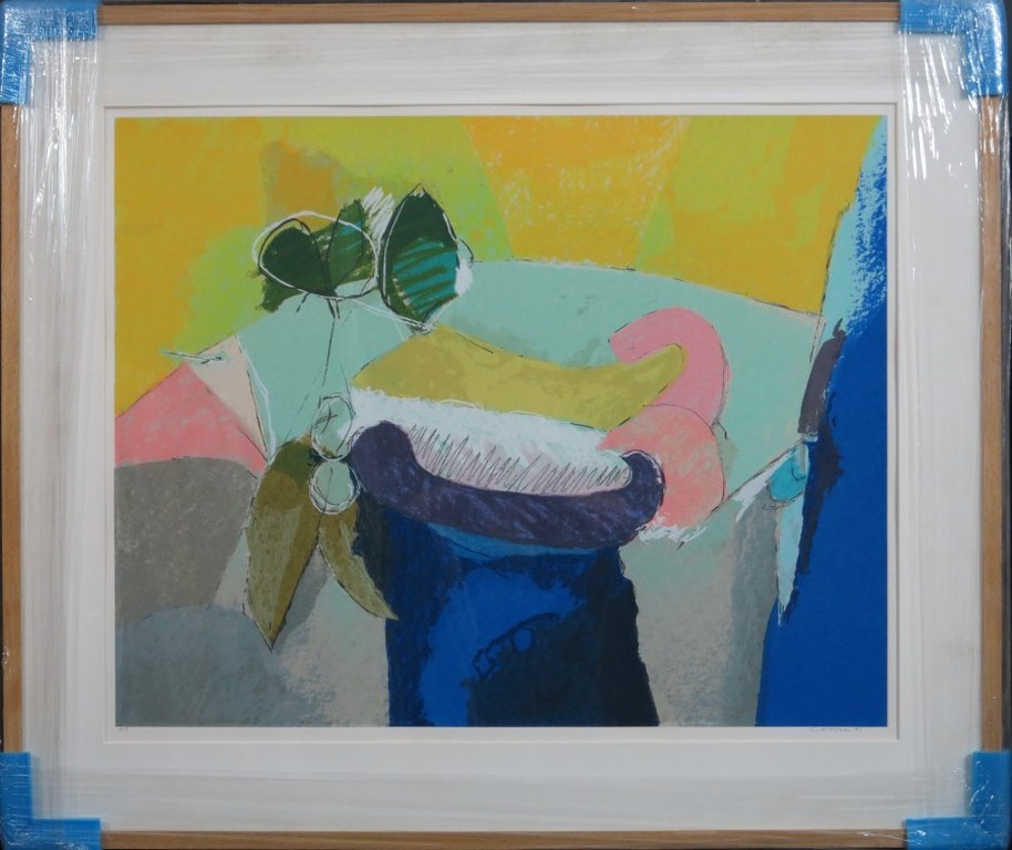 Henk van Vessem: Zeedruk, Zonder titel - Ingelijst kopen? Bied vanaf 40!