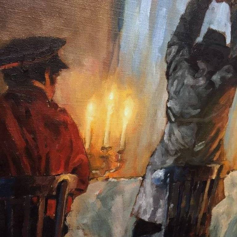 Hans Leijerzapf, olieverf op doek, De Winterkamer (100x120 cm) kopen? Bied vanaf 2500!