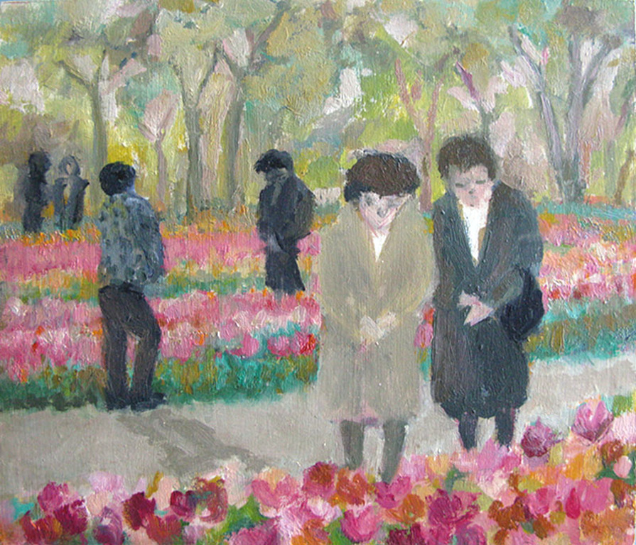 WILLy Belinfante - KEUKENHOF - olieverf op paneel verkocht voor € 60!