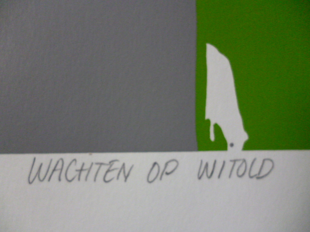 Hans Landsaat - zeefdruk - Wachten op Witold kopen? Bied vanaf 35!