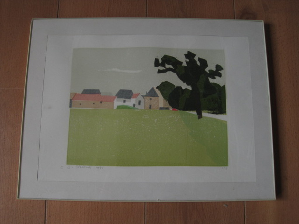 Gerard Ettema ( 1931- ) kleine oplage  litho "Hollands landschap" gesigneerd  kopen? Bied vanaf 1!