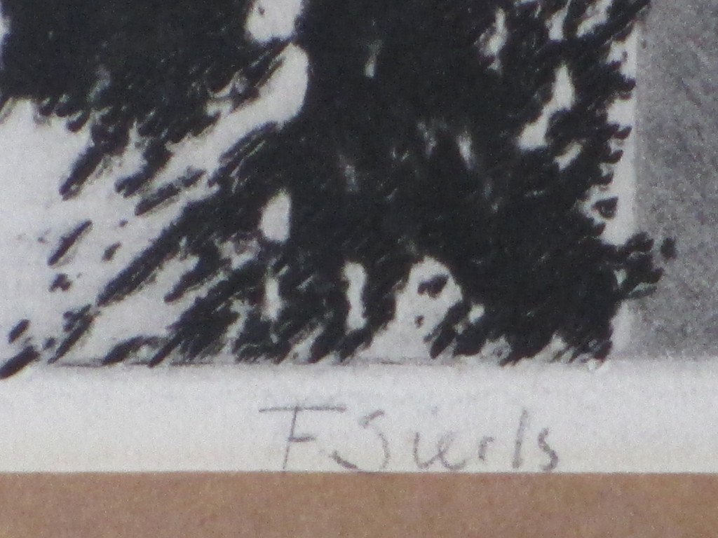 Folkert Sierts, Abstracte compositie, Ets kopen? Bied vanaf 22!