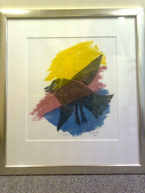Corneille zeefdruk in lijst, 456/525, 2001 hand gesigneerd, 50x80 in lijst verkocht voor € 90!