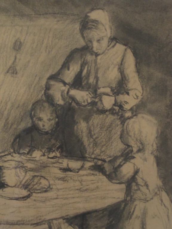 Hein Kever 1854-1922 "mama schilt appel" houtskooltekening ca. 1900 gesigneerd  kopen? Bied vanaf 1!