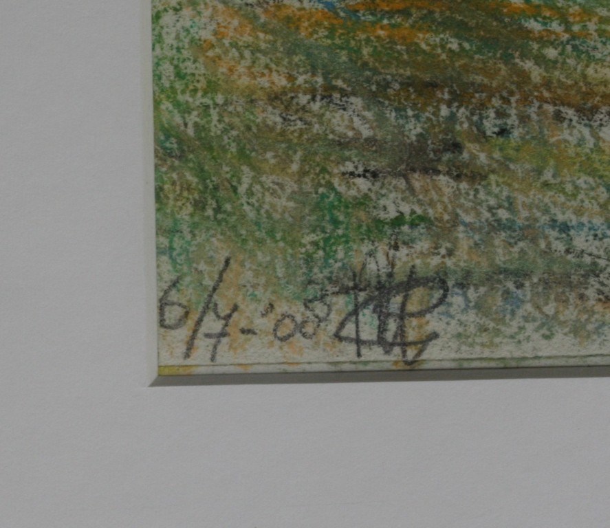 Monique Polak - pastel - Ellezelles-Wallonie zomertarwe - gesigneerd kopen? Bied vanaf 40!