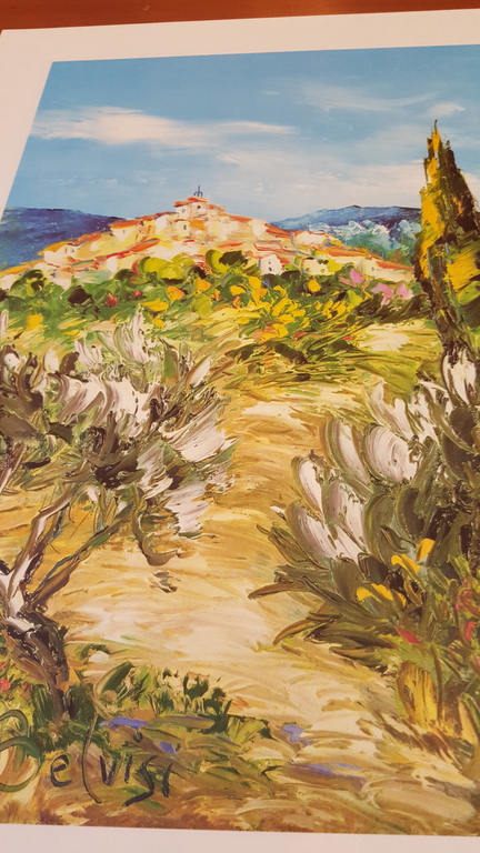 MARCEL BELVISI - WANDERWEG ZUM DORF, grote litho, handgesigneerd kopen? Bied vanaf 1!