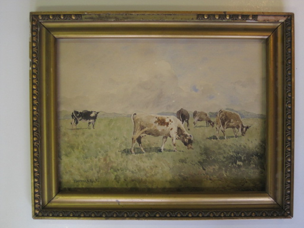Hongaarse school aquarel "koeien in polder" gesigneerd Bereczk ca. 1920 kopen? Bied vanaf 1!