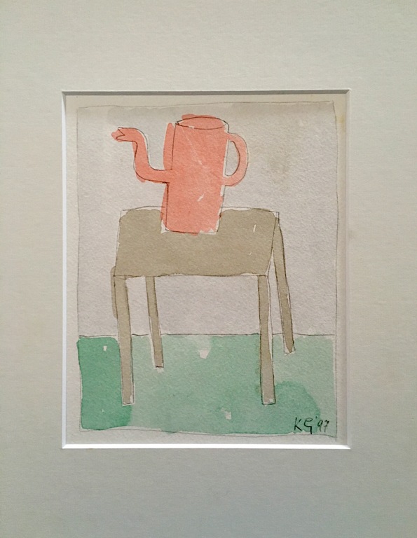 KLAAS GUBBELS, Aquarel en potlood, 'Kan op Tafel' - uniek origineel werk (1997) verkocht voor € 415!