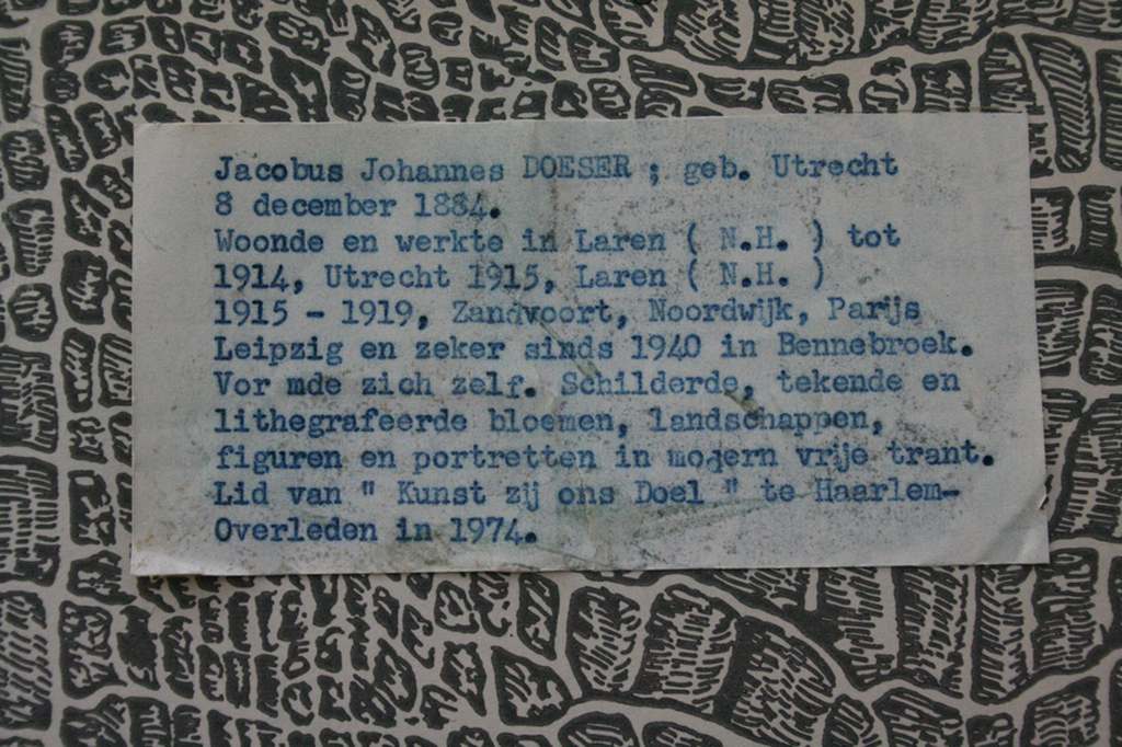 Jac. Doeser, aquarel (met wit gehoogd), vaas met bloemen kopen? Bied vanaf 300!