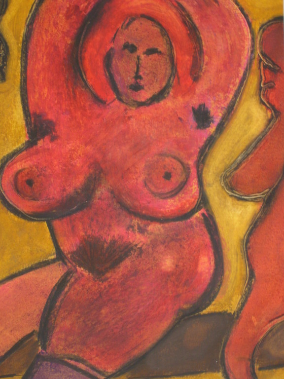 Anton Martineau (1926 - 2017). Gouache. Zittend Naakt. kopen? Bied vanaf 110!