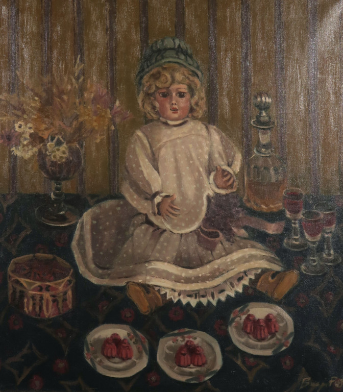 Basje Pot: Olieverf op doek, Wachten op bezoek - Ingelijst kopen? Bied vanaf 150!