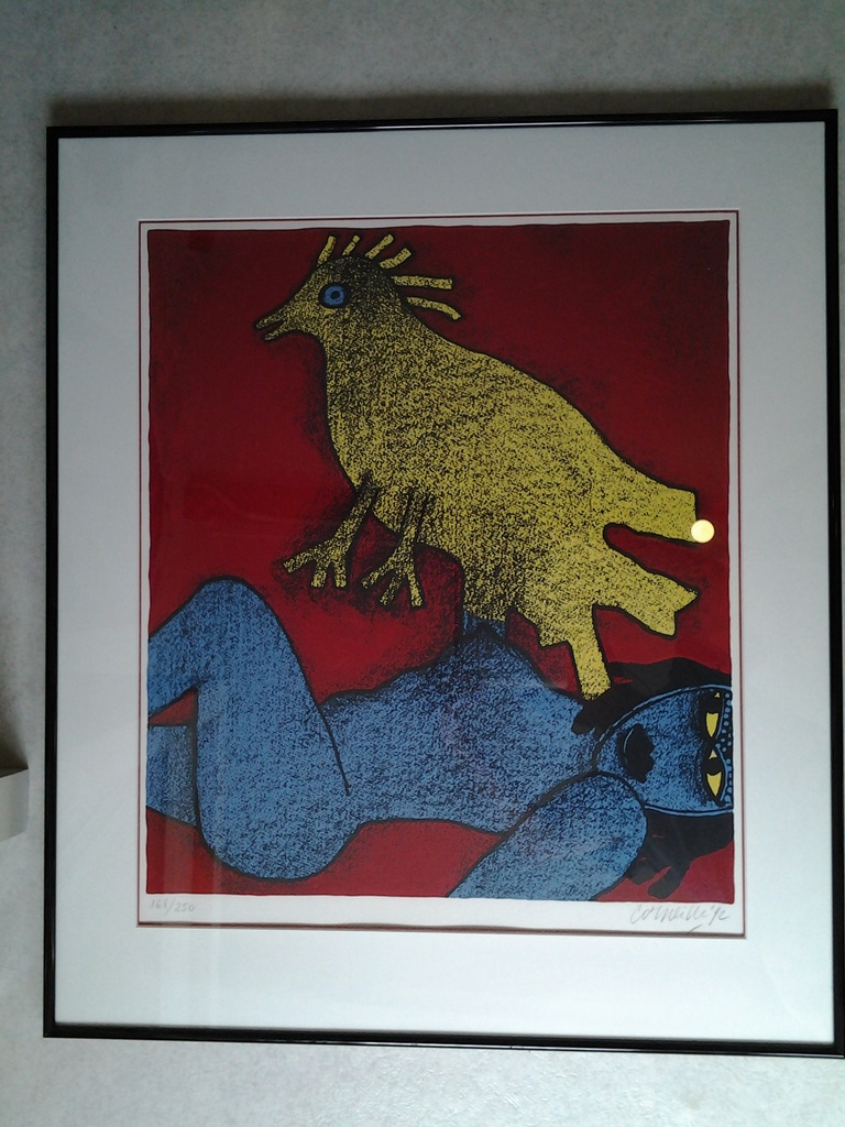 Corneille Litho handgesigneerd 168 van 250 1992 Vrouw met vogel kopen? Bied vanaf 160!