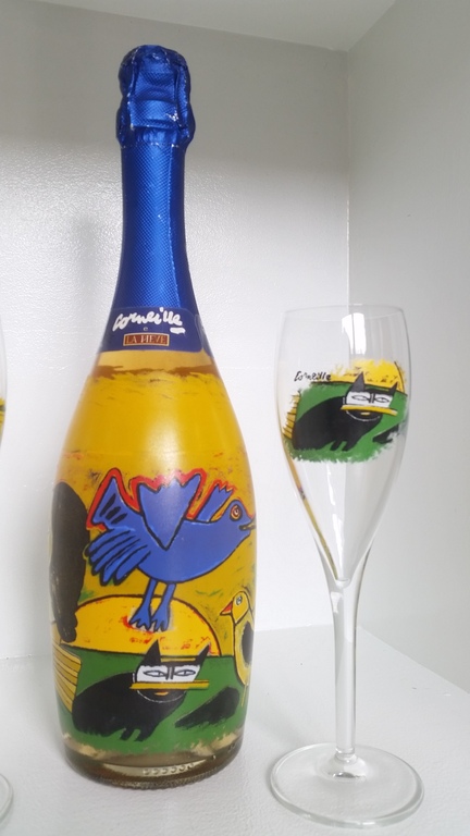 Corneille - Corneille - Fles Vino Spumante Brut met 3 flutes kopen? Bied vanaf 40!