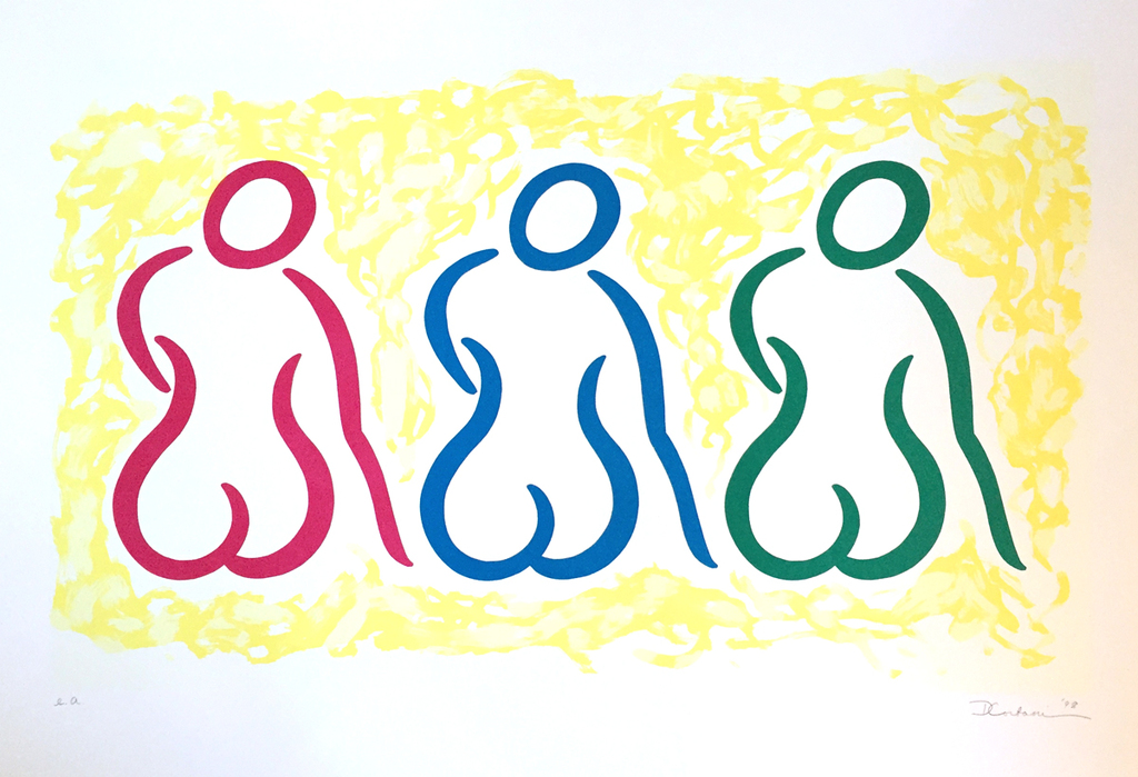 Donna Corbani - Drie vrouwtjes - Gesigneerde zeefdruk - E/A - 1998 kopen? Bied vanaf 50!