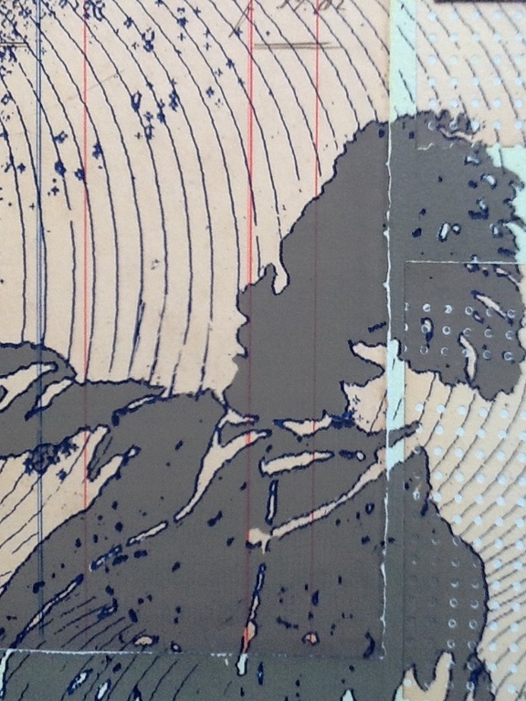 Harald Vlugt,zeefdruk op collage, gesigneerd kopen? Bied vanaf 75!