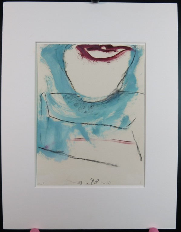 Onbekend gesigneerd: Acryl/Houtskool, Paars/Blauw kopen? Bied vanaf 1!