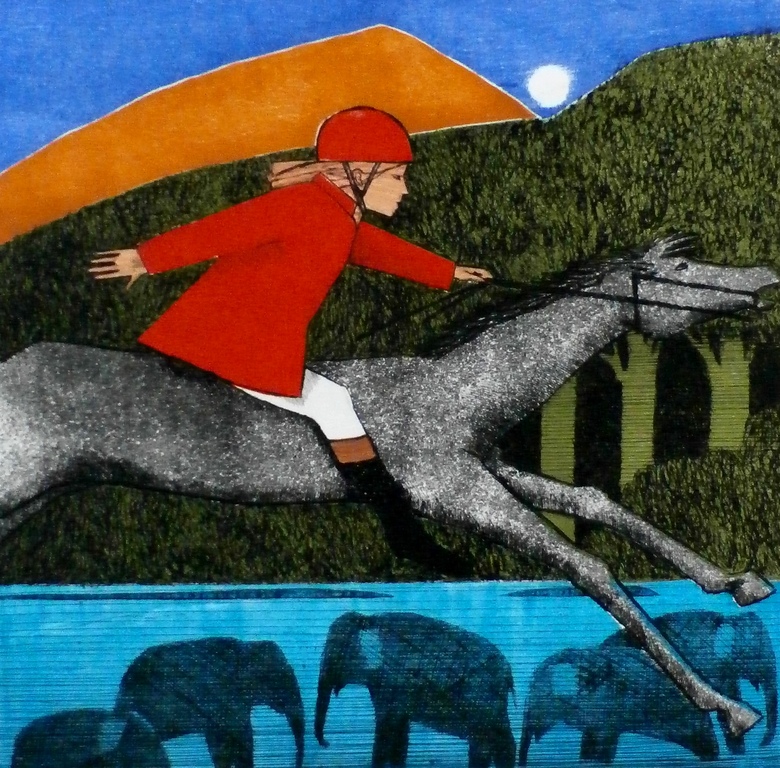 Frans Wesselman - ets: Rider II  verkocht voor € 50!