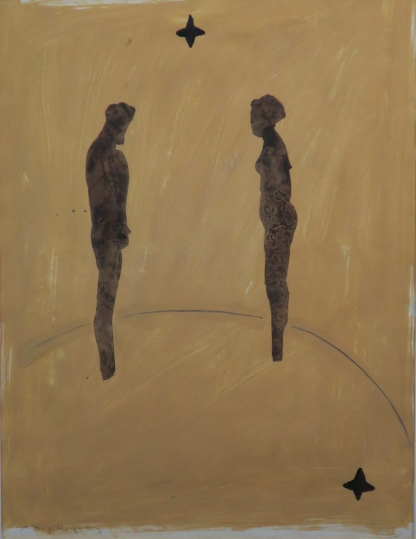 Chiel Vluggen: Gemengde techniek, Zonder titel -Ingelijst kopen? Bied vanaf 1!