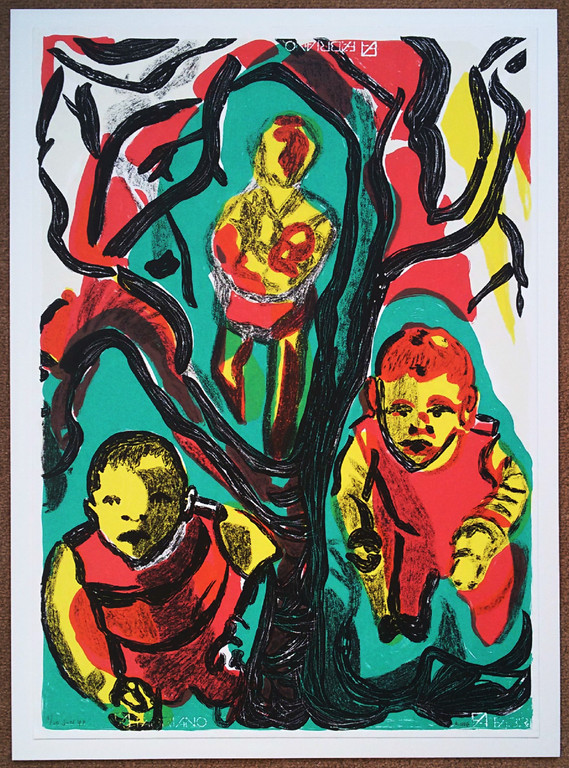 Annette Ong - The tree of life, zeefdruk (mooi gemonteerd) kopen? Bied vanaf 50!