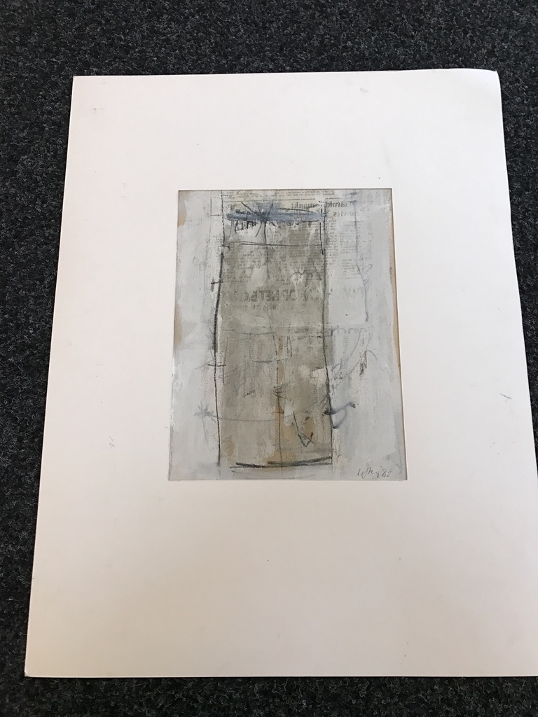 Leo de Jong gemengde technieken op papier, gesigneerd. 1982 kopen? Bied vanaf 1!