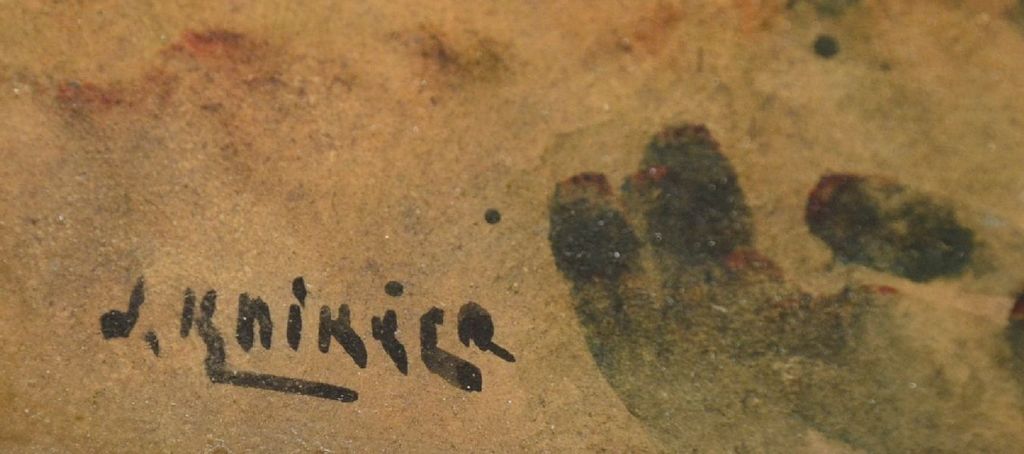 Jan Simon Knikker: Aquarel Jongen in de tuin kopen? Bied vanaf 1!