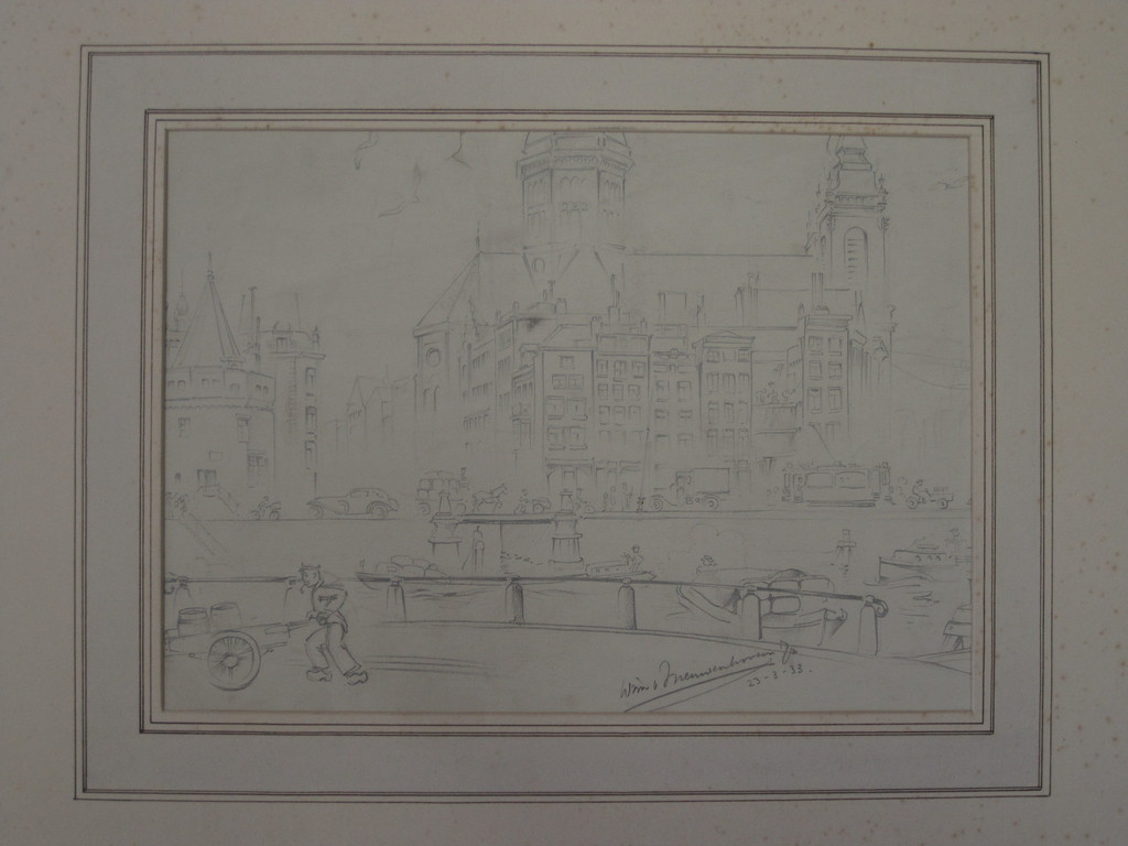 W.v.Nieuwenhoven jr. tekening Amsterdam Prins Hendrikkade 1933 kopen? Bied vanaf 1!