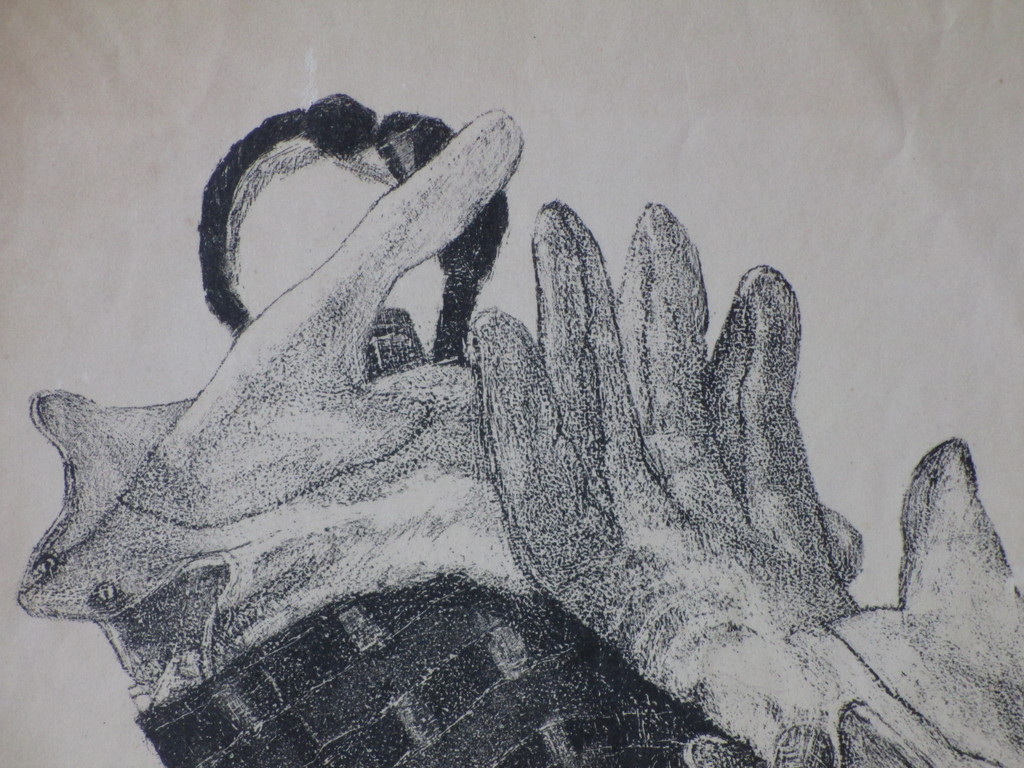 Gesina Boevé, Handschoenen in mand, Litho kopen? Bied vanaf 1!