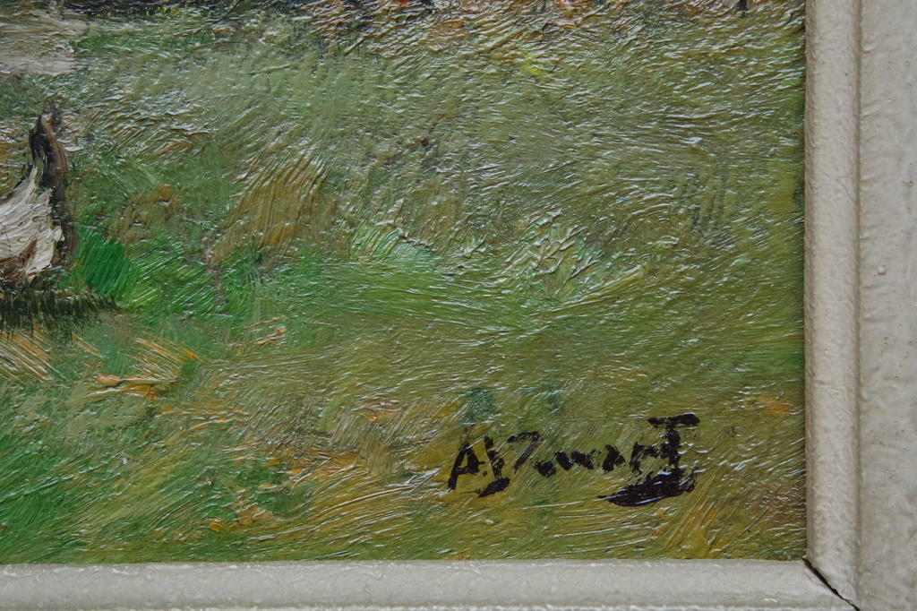 Adrianus Johannes (Arie) ZWART (1903-1981) - olieverf op doek - boerderijgezicht kopen? Bied vanaf 325!