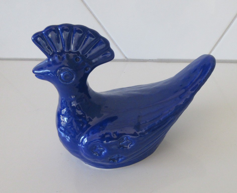 Ongespecificeerd - Blauw aardewerken sculptuur van een vogel. Ontwerp Aldo Londi, uitvoering Bitoss kopen? Bied vanaf 1!