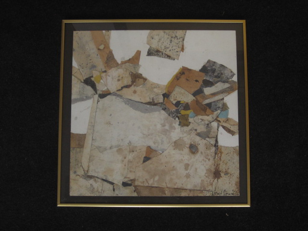 Zeldzame gemengde techniek Collage uit de serie "Schroot op tafel" 1962 gesignee kopen? Bied vanaf 1!