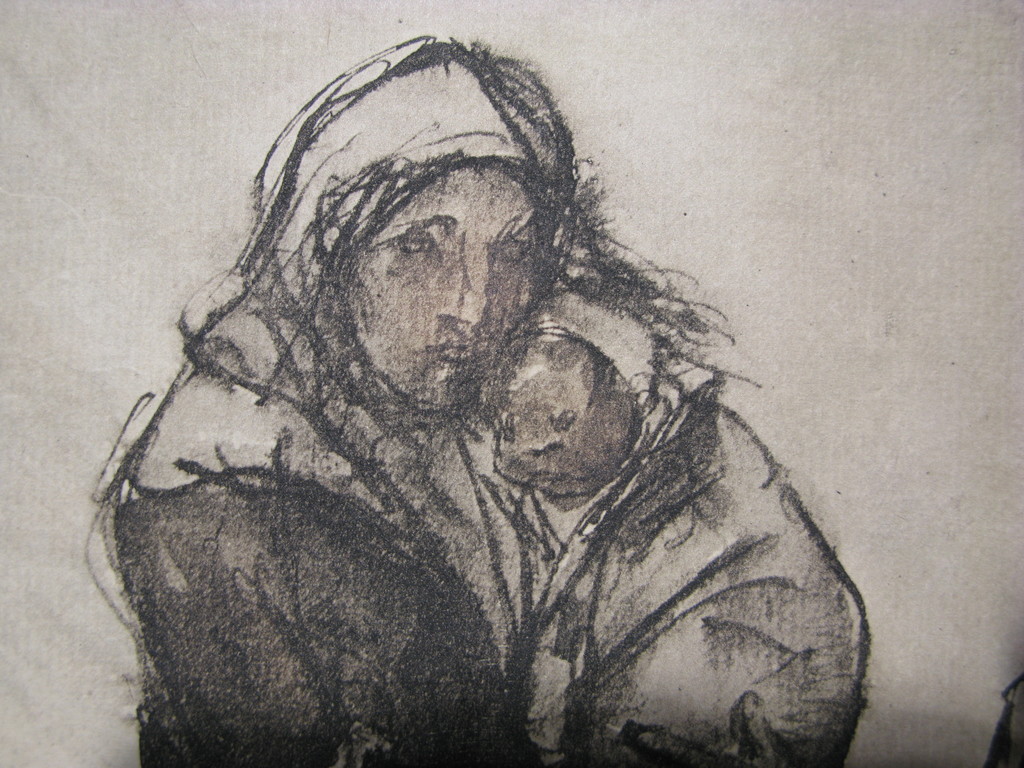 Théophile Steinlen, litho, Op de vlucht 1915 kopen? Bied vanaf 25!