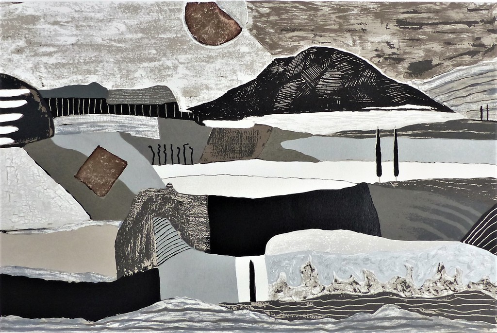 Ronald Boonacker,Zeefdruk op papier,Night sky 1,Handgesigneerd. kopen? Bied vanaf 60!