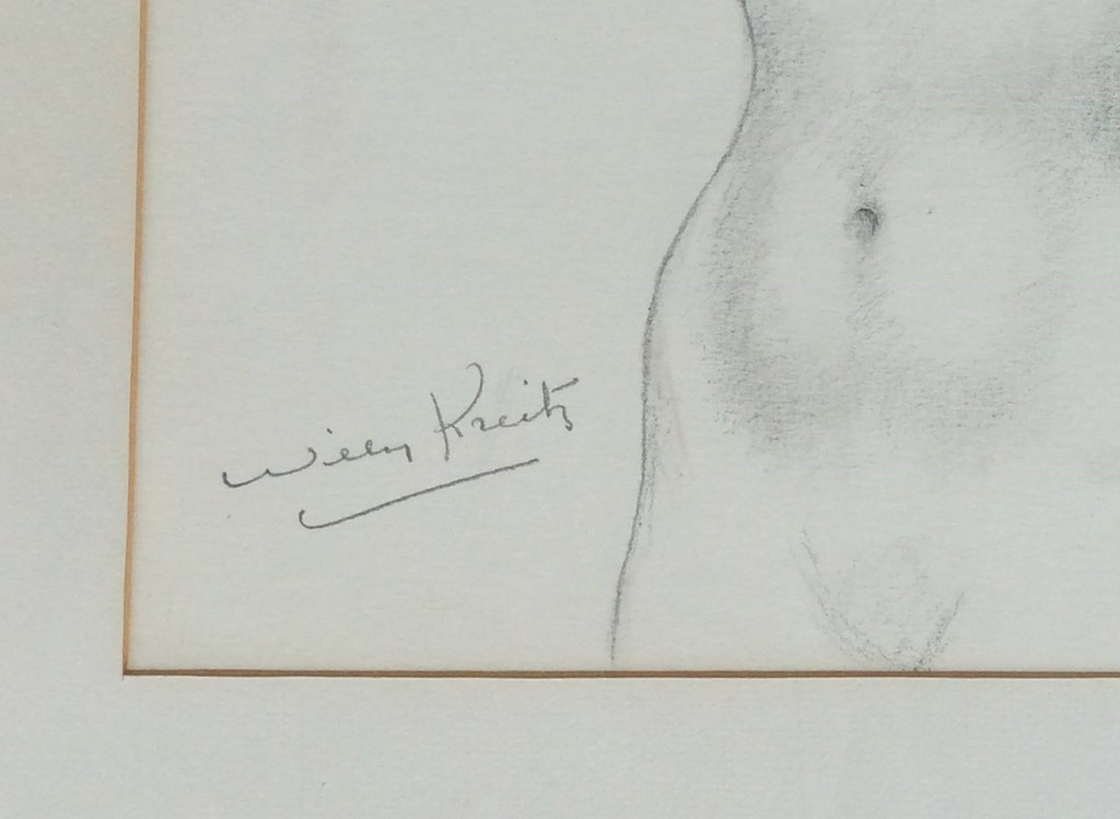 KREITZ Willy, 1903-1982 (Belgium)-origineel tekening - Naakt.  kopen? Bied vanaf 45!