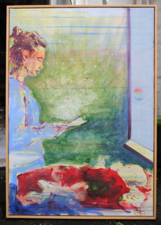 De Brief. Bert Maurits. Acrylverf & spuitlak op linnen. 2008 kopen? Bied vanaf 350!