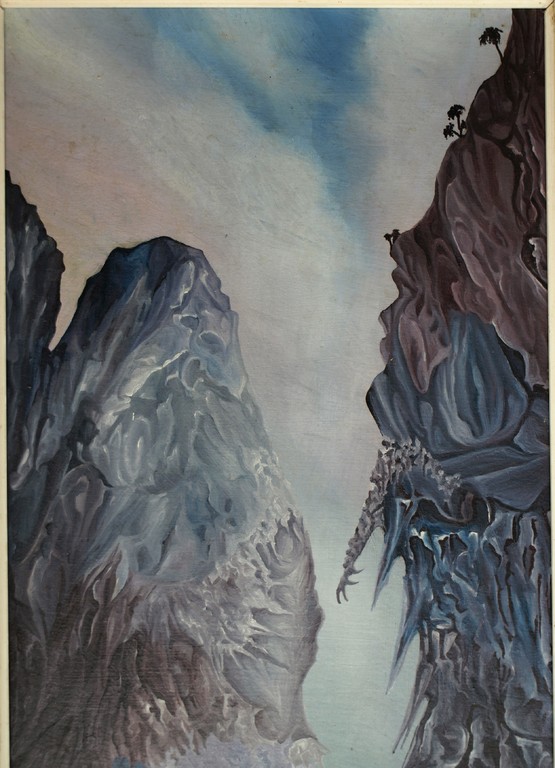 Ansèl : Olieverf op board , In de bergen – gesigneerd en ingelijst – 1962 kopen? Bied vanaf 1!