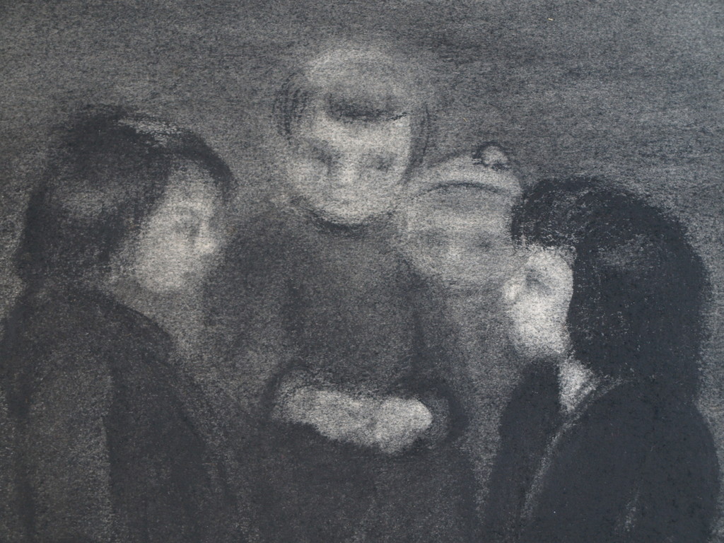 Onbekende kunstenares : Tekening – Kinderen in het bos – Gesigneerd - 1964 kopen? Bied vanaf 50!