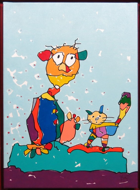 Paul Bartels: Acryl op doek, Sneeuw - Ingelijst kopen? Bied vanaf 80!