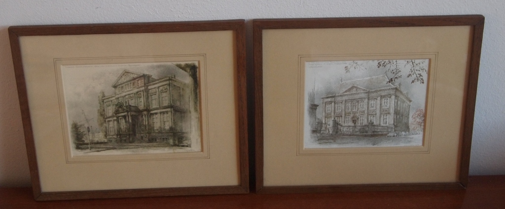 Willem G. Hofker (1902 -1981) Huize "De Braziliaan" & Het Gemeenlandshuis 2x ets verkocht voor € 35!