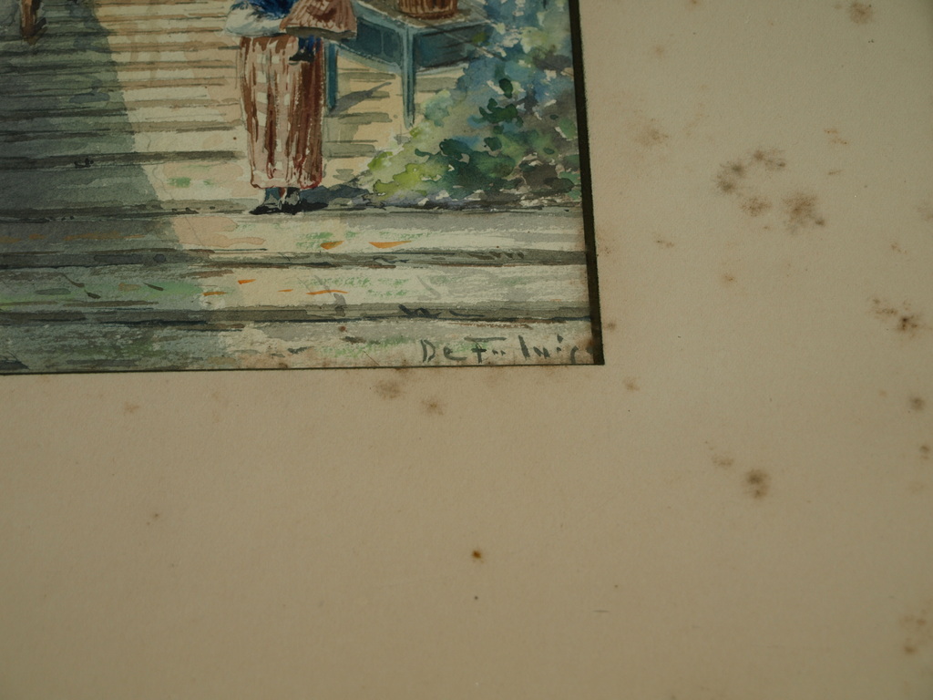 Onduidelijke signatuur – Aquarel – Zuid-Europees stadsgezicht– Gesigneerd - Oud  kopen? Bied vanaf 50!