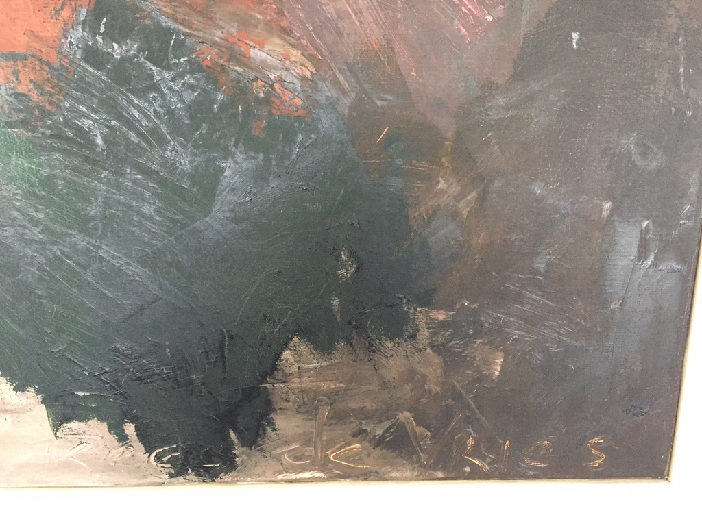 Kees de Vries, abstract schilderij  kopen? Bied vanaf 700!