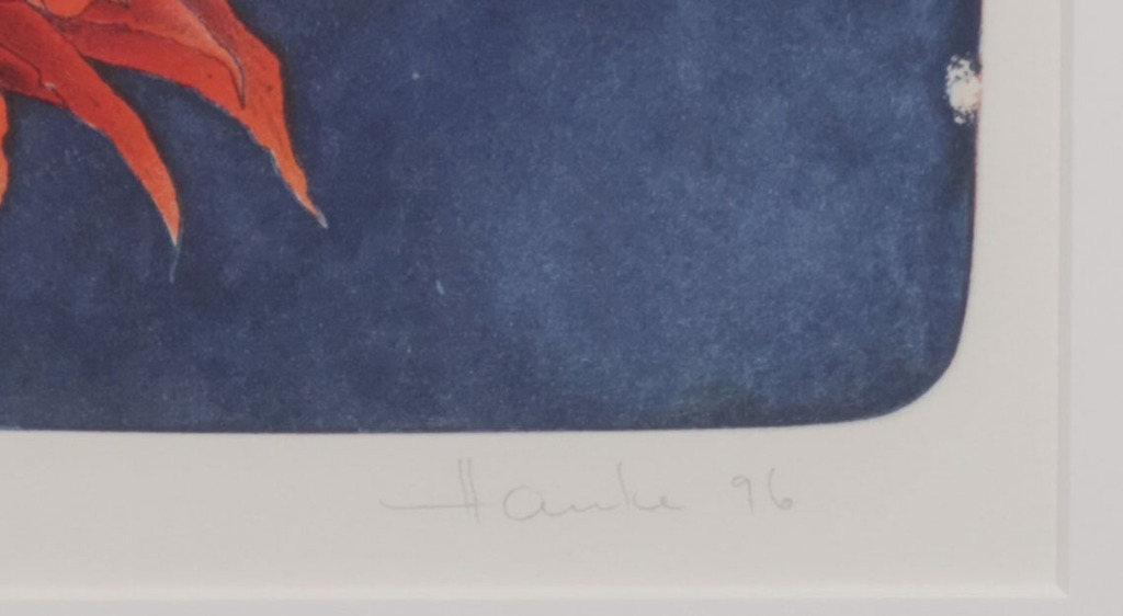 Ernst Hanke: Litho, Weihnachtskaktus - Ingelijst kopen? Bied vanaf 1!
