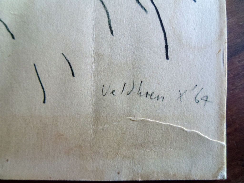 Aat Veldhoen, grafisch, blote dame kopen? Bied vanaf 40!