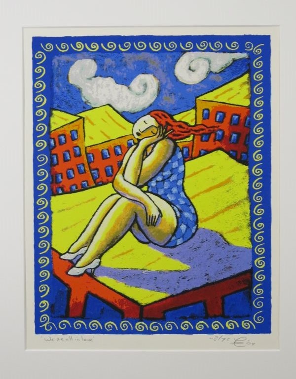 Jacques Tange, zeefdruk: We're all in love verkocht voor € 50!