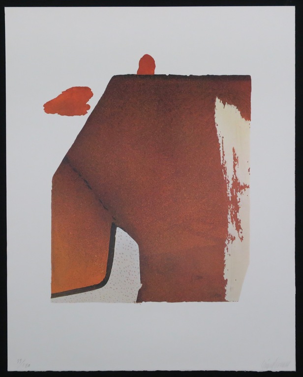 Gerard Leonard van den Eerenbeemt: Zeefdruk, Compositie met bruin   kopen? Bied vanaf 20!