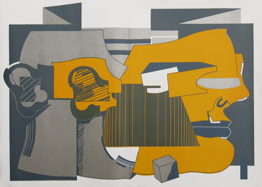 Otto Mindhof - grote linoleumsnede - 1973 kopen? Bied vanaf 33!