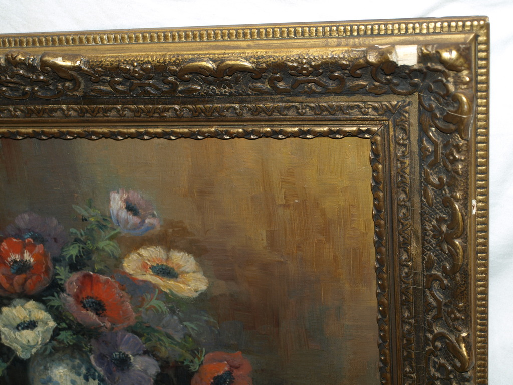 Tilly Moes (1899-1979)–Olieverf–Bloemstilleven–Gesigneerd & ingelijst–ca 1945 kopen? Bied vanaf 75!