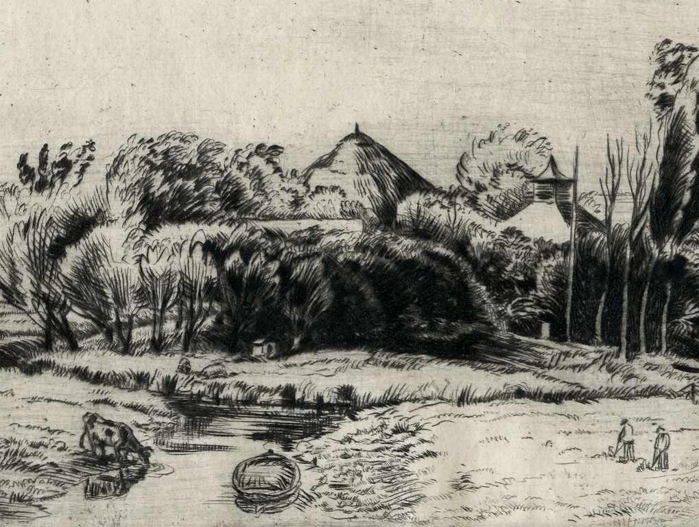 Kuno Brinks - Boerderij , 1935 - Drogenaald kopen? Bied vanaf 80!