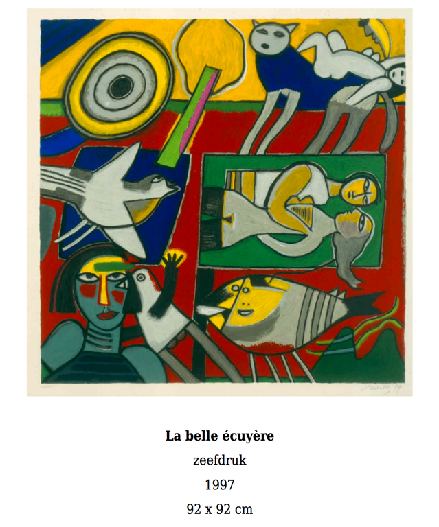 Corneille, Zeefdruk, LA BELLE ÉCUYÈRE,  kopen? Bied vanaf 950!