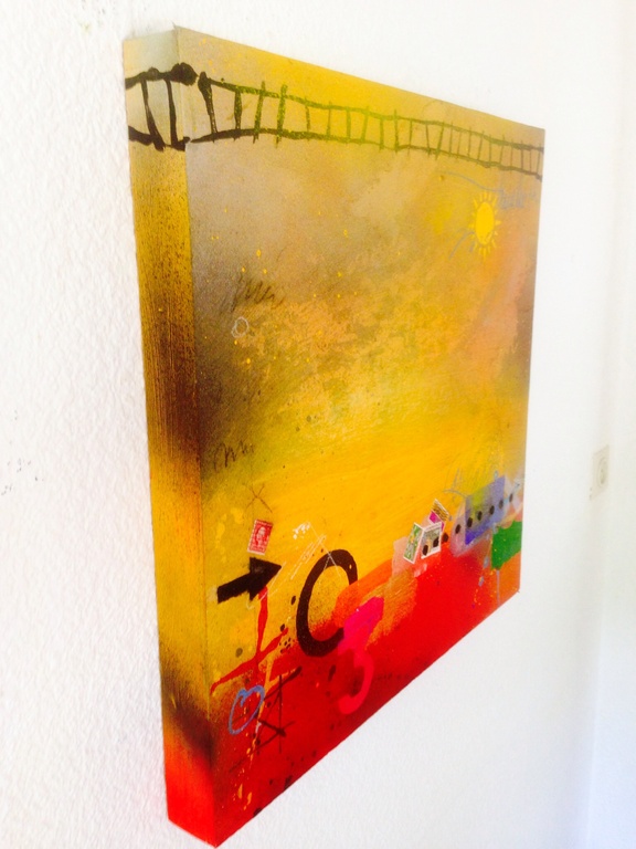 Theo koster, gemengde techniek, slow train coming kopen? Bied vanaf 1!